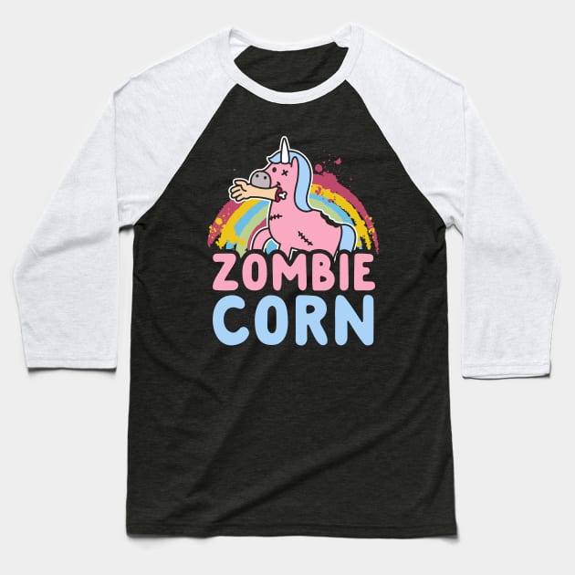 Zombie Corn Baseball T-Shirt by thingsandthings